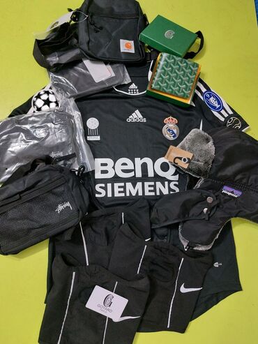 бмв одежда: Ретро форма Real Madrid 06/07 шапка ушанка Patagonia кошелек Goyard