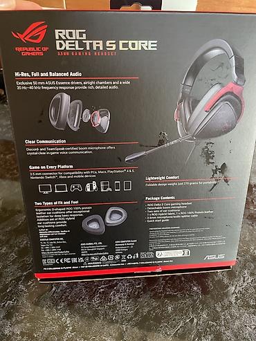 hyperx cloud alpha s: ASUS ROG Delta S Core – 3.5 mm gaming qulaqcıq-mikrofonu — 2