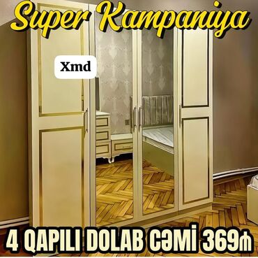 4 qapılı şkaf: 4 qapılı dolab