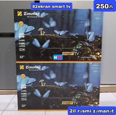 ficher smart tv: Yeni Televizor 32" HD (1366x768), Ödənişli çatdırılma