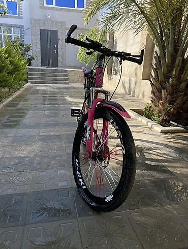 Velosipedlər: U-SKI dağ/şosse hibrid velosipedi - Rəng: çəhrayı-qara, dekorativ — 1