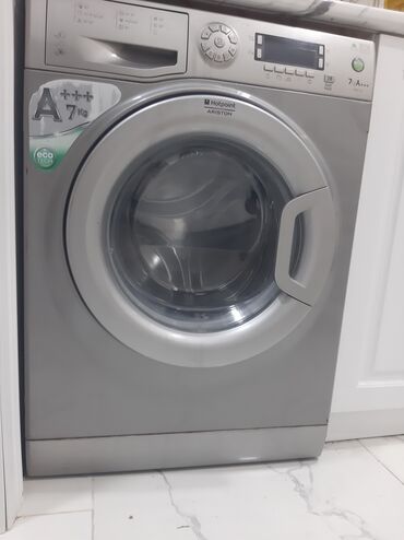 xarab masinlarin satisi: Paltaryuyan maşın Hotpoint Ariston, 7 kq, Təmirə ehtiyacı var, Avtomat, Qurutma var