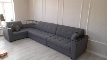 уголок мягкий мебель диван: Угловой диван, цвет - Бежевый, Новый