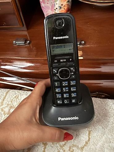 Panasonic simsiz ev/ofis telefonu və şarj bazası.6 ay işlədilib.heç — 2