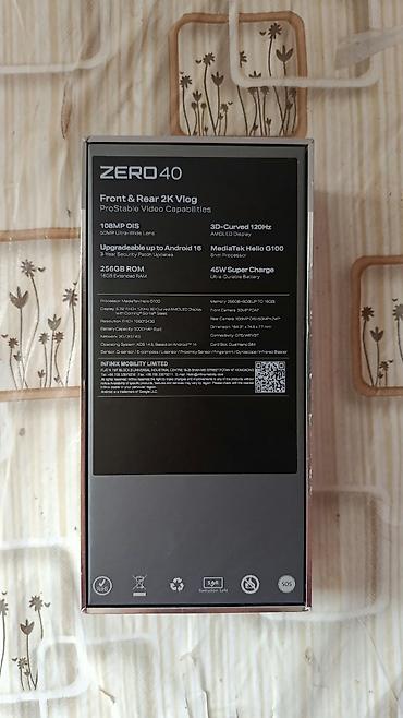 basavik qutu: Infinix Zero 40, 256 GB, rəng - Qara, Sensor — 10