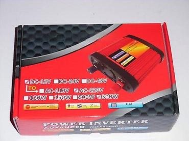 Pretvarači napona: Pretvarač napona (inverter) 12V DC na 220V AC – 300W - Ulaz: 12V DC — 1