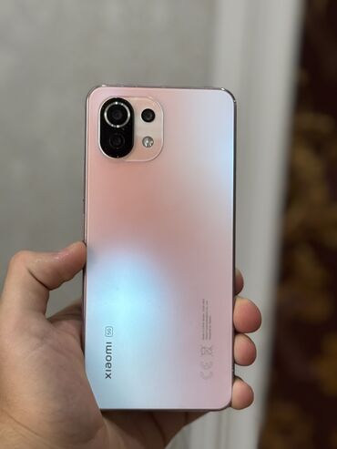 telfo: Xiaomi 11 Lite, 128 GB, rəng - Çəhrayı, 
 Barmaq izi, Face ID
