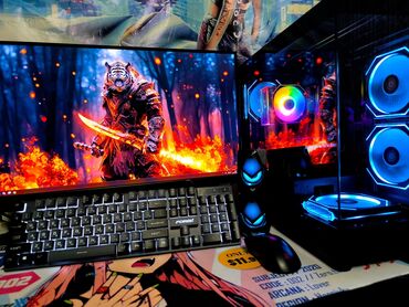 жд: Компьютер, ядролор - 32, ОЭТ 32 ГБ, Оюндар үчүн, Жаңы, Intel Core i5, AMD Radeon RX 580, NVMe