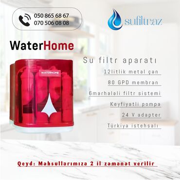 atlas su filteri: Su filtri Waterhome su filteri Filtrlərə 2 il zəmanət verilir. Bakı