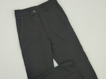 spodnie materiałowe czarne damskie: Material trousers, XS (EU 34), condition - Perfect