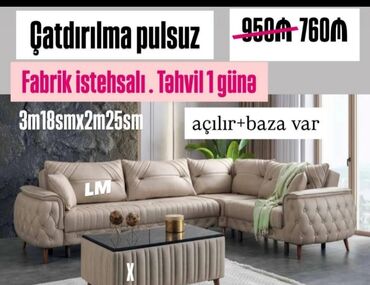 Divanlar: Künc divan, Yeni, Açılan, Bazalı, Parça, Şəhərdaxili pulsuz çatdırılma