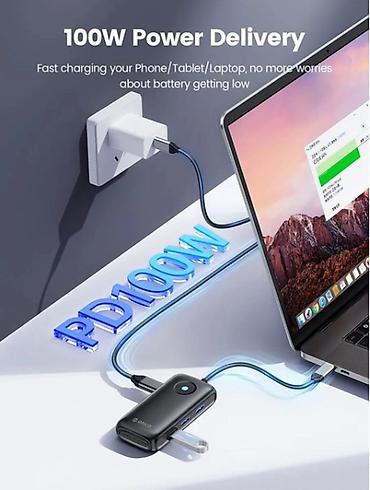 notebook bluetooth: 🔌 ORICO PDD11-6PR 6-in-1 USB Hub – Güclü və Çoxfunksiyalı Həll! 💼 Ofis — 5