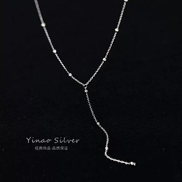 amber elixir: Колье-галстук S925 / Геометрия силуэта Эстетика вертикальных линий — 4