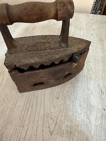 ütulər: Məhsul: Köhnə kömürlü ütü (döküm dəmir) Təsvir: - Tam metal gövdəli — 4