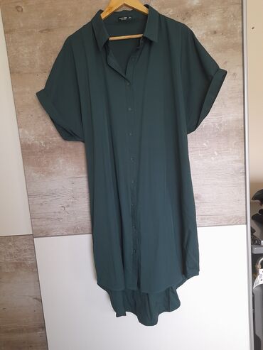 haljinica braon boja: 3XL (EU 46), color - Black, Cocktail, Short sleeves