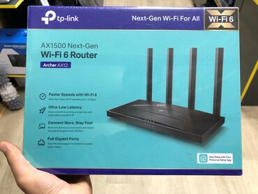 Səsgücləndiricilər, qulaqlıqlar və mikrofonlar: Router "TP-Link Archer AX1500 Wifi 6" Salam TP-Link AX1500 Wifi-6