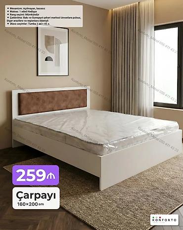 Ev və bağ: Çarpayı – 160×200 sm - Mexanizm: Açılmayan, bazasız - Komplekt: 1 — 1