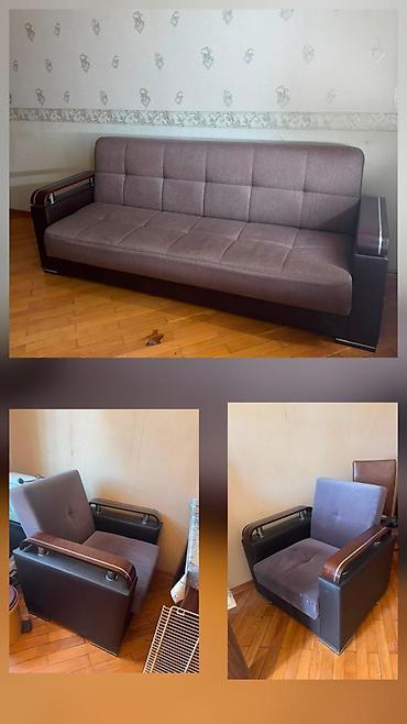 İşlənmiş, Divan, 2 kreslo, Bazalı, Açılan