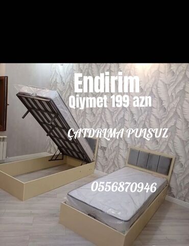 Çarpayılar: Yeni, Təknəfərlik çarpayı, Bazasız, Matras ilə, Siyirməsiz, Azərbaycan — 3