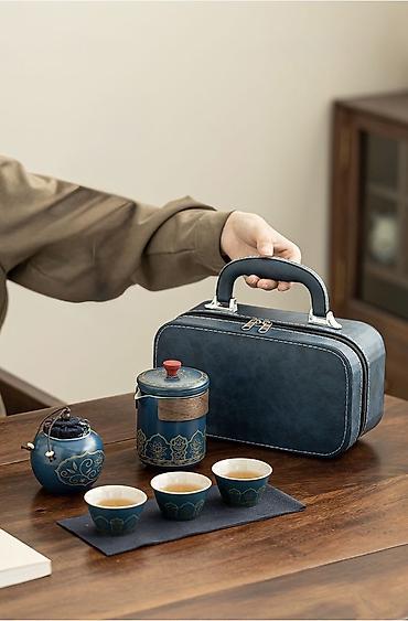 чайная церемония: Подарочный мини-набор для чайной церемонии в кожаном кейсе Элегантный — 2