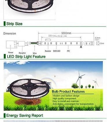 disko projektor: Set Led traka RGB 3528 5m kontroler daljinskim napajanje. Komplet Led — 7