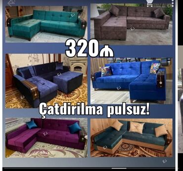 Divanlar: Künc divan, Yeni, Açılan, Bazalı, Parça, Ödənişli çatdırılma — 19