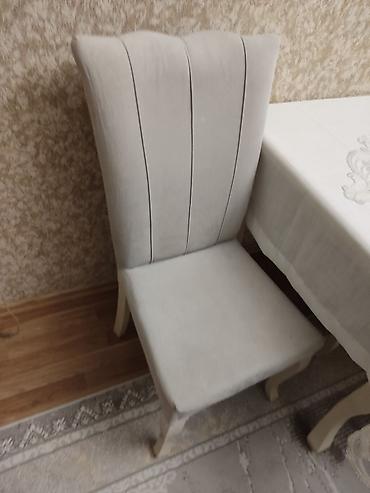 stol stul kreditle: Qonaq otağı üçün, İşlənmiş, Açılan, Dördbucaq masa, 6 stul — 1