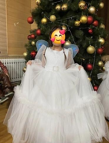 Платья: Детское платье, цвет - Белый, Б/у — 2