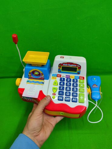 Игрушки: Касса игрушка детская💱 Комплектация товара: касса, сканер, 3 — 9