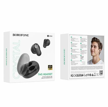 Аккумуляторы: Bluetooth-гарнитура стерео Borofone BW54 черный 1. Bluetooth 5.3; Чип