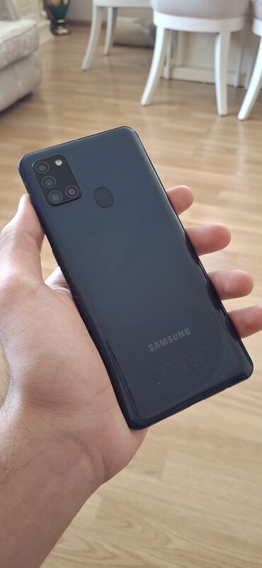 Samsung Galaxy A21S, 32 GB, rəng - Mavi, Barmaq izi, Face ID