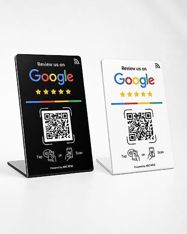 Reklam lövhələri: Məhsul: Google rəyləri üçün NFC/QR masaüstü lövhələri və stikerlər — 4