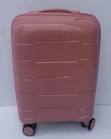 Putni koferi i torbe: Tvrdi kofer na točkiće – ružičasta boja - Materijal: tvrda — 4