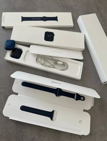 смарт часы айфона: ! Продаю Apple Watch SERIES 6 АКБ 97% Blue Aluminum Case Deep Navy