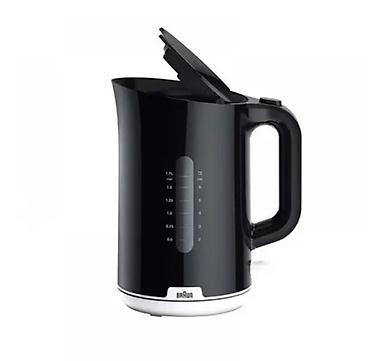 caydan caynik: №: 4581 Məhsulun adı: Elektrik çaydan Braun WK1100BK, 1.7 l, Qara — 2