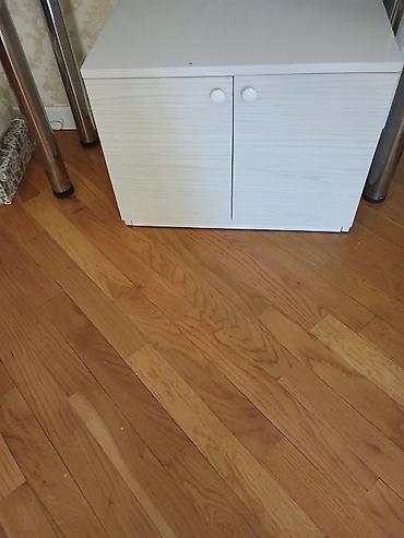 Ağ rəngli kompakt iki qapılı tumba - Material: laminat/MTF tipli