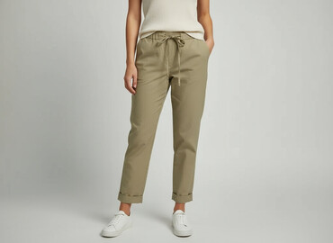 Women's Pants: Material trousers for women, size S