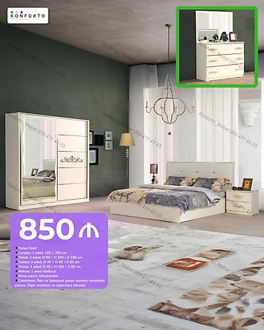 Yataq Dəsti – 850 ₼ Komplektasiya: - Çarpayı: 1 ədəd, ölçü 160 × 200