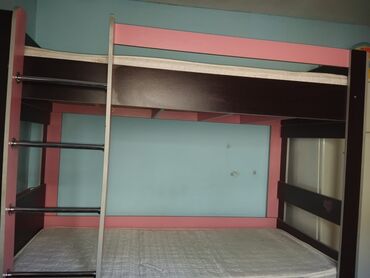 İkimərtəbəli uşaq çarpayıları: Oğlan və qız üçün, Çarpayı, Matras ilə, Siyirməli, Laminat — 3