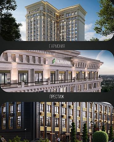 квартира постучно: 2 комнаты, 68 м², Центральная мечеть Элитка, 11 этаж, ПСО (под самоотделку) — 3