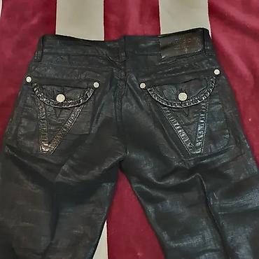 Ostala muška odeća: VERSACE PANTALONE VEL. S VOSKIRANE | Versace crne pantalone od lana — 3