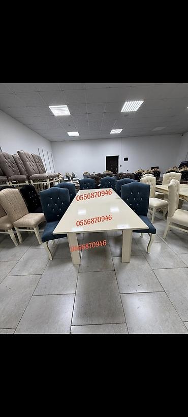 bag stullari: Qonaq otağı üçün, Yeni, Açılmayan, Dördbucaq masa, 6 stul — 6