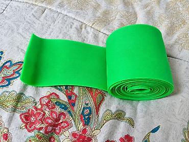 qacış lenti: Neon yaşıl elastik rezin lent (rulon) 3 metr - Material: yüksək — 1