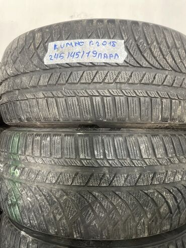 зимние шины 19: Шины 245 / 45 / R 19, Зима, Б/у, Пара, Легковые, Корея, Kumho