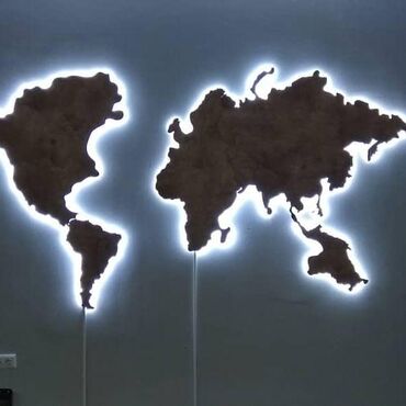 1356 объявлений | lalafo.kg: Настенная Карта Карта Мира, Карта Страны. С подсветкой и без