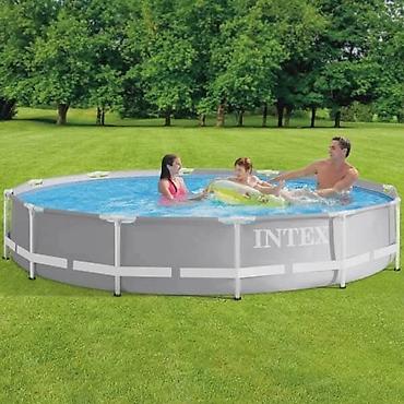 slikar tapi: INTEX nadzemni bazen – kružni, metalna konstrukcija 26712, 366x76cm — 1