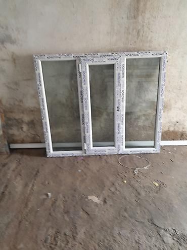 PVC pəncərə çərçivəsi – 3 bölməli model - Material: ağ PVC profil