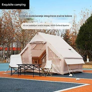 Oprema za kampovanje: Naduvni šator od oksfordske tkanine sa elektricnom pumpom Glavne — 4