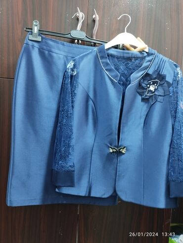 trikotaj qadın kostyumları: Rəng - Mavi