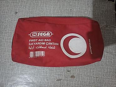 su torbası: SEGA İlk Yardım Çantası - Qırmızı rəngli, fermuarlı kompakt çanta — 1